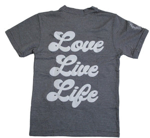 HG Love Live Life Puff Print Grey T-shirt