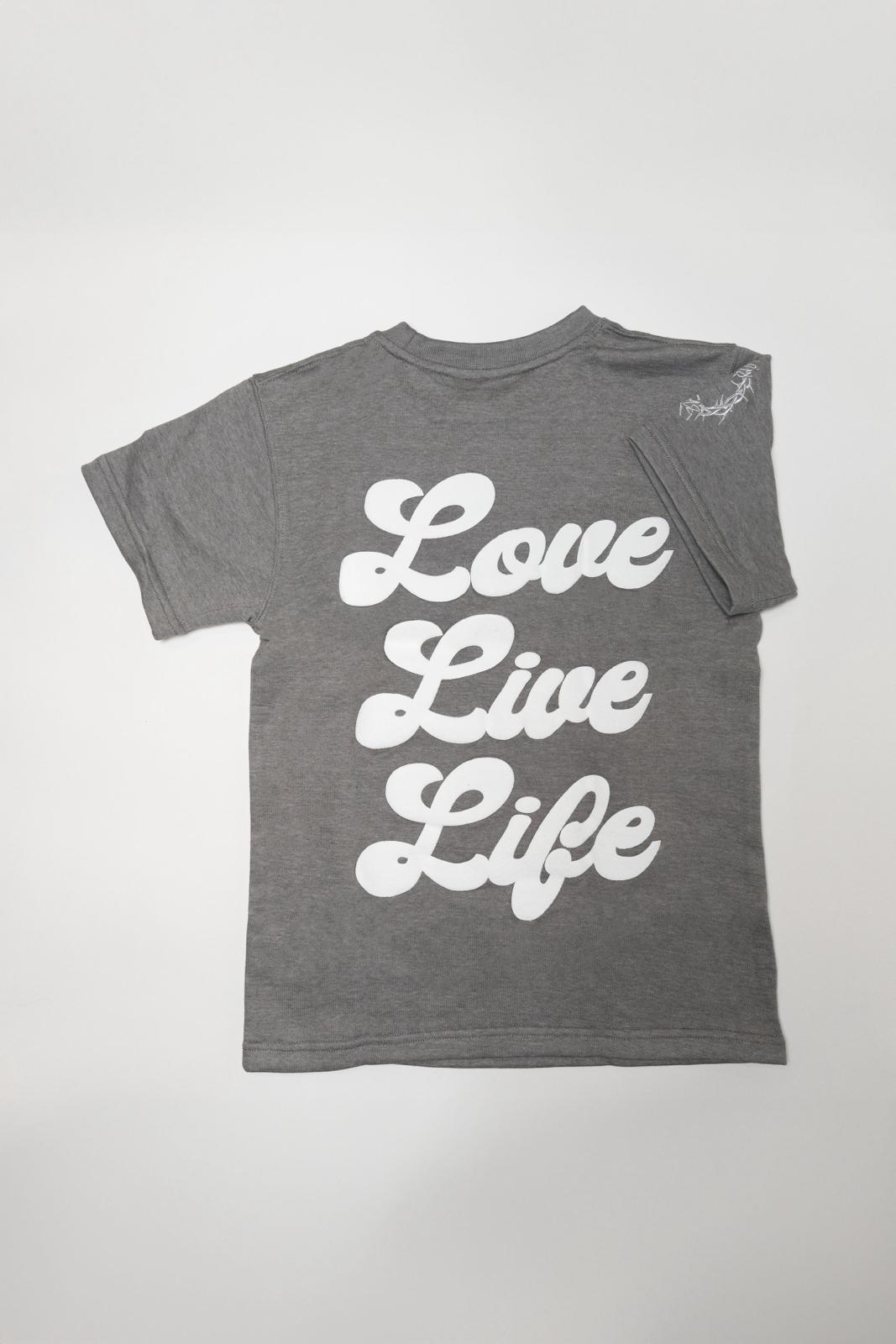 HG Love Live Life Puff Print Grey T-shirt