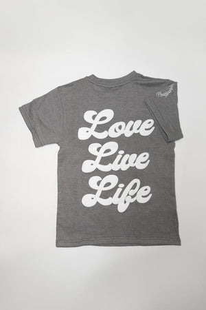 HG Love Live Life Puff Print Grey T-shirt