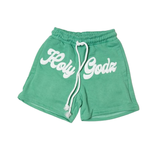 HG Puff print Zipper Green Short