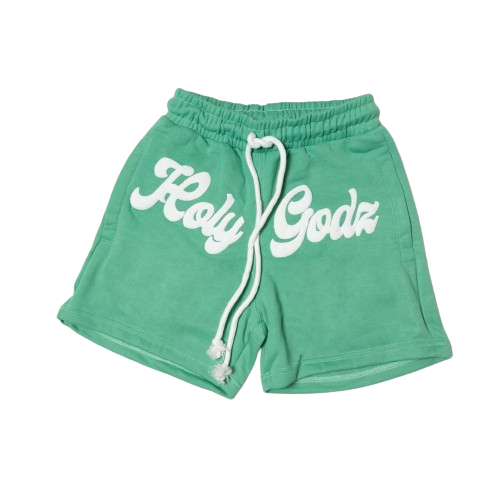 HG Puff print Zipper Green Short