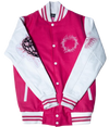 Love Heals All Pink Varsity Jacket