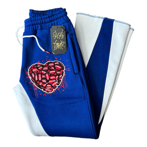 Heart spoken Royal Blue Flare Pants