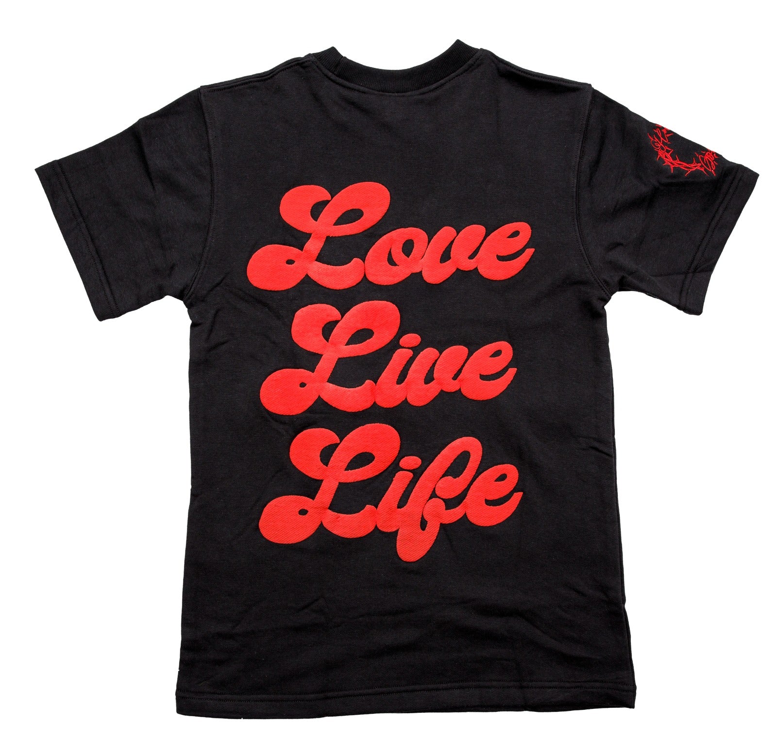 HG Love Live Life Puff Print Black T-shirt