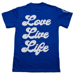 HG Love Live Life Puff Print Blue T-shirt