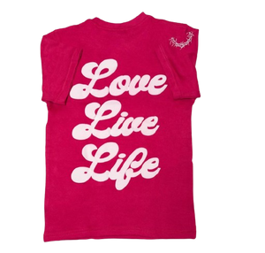 HG Love Live Life Puff Print Fusion Pink T-shirt